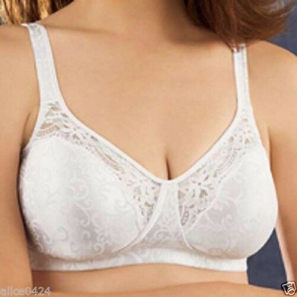 EXQUISITE FORM Fully Lace Soft Cup No Wire Bra 5102506 Seamless White NWT